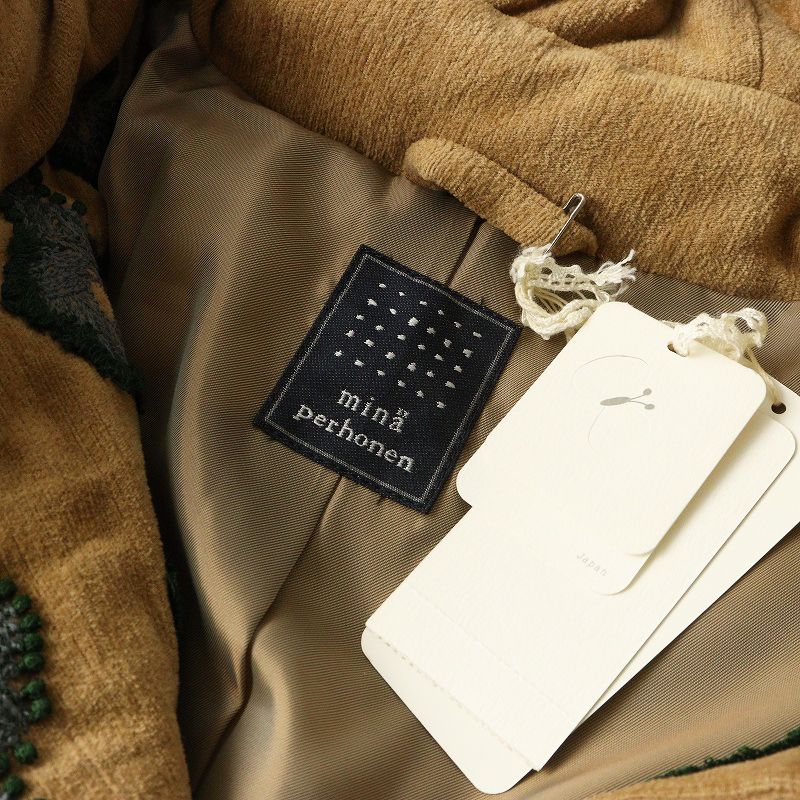 保管品 ミナペルホネン mina perhonen frost garden ダウンコート 38