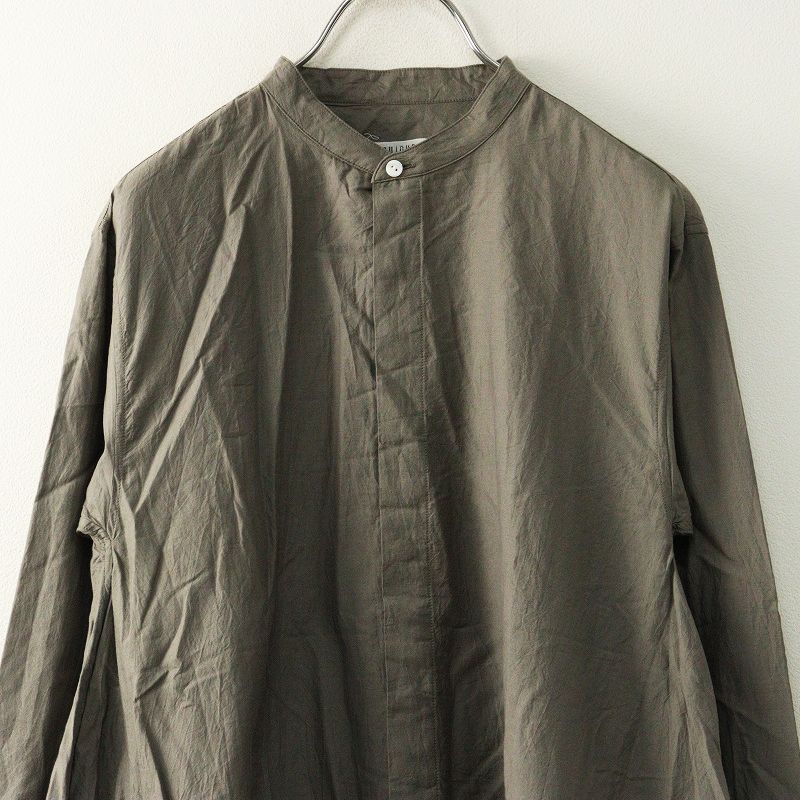  トゥジュー コットン シルク バンドカラー シャツ ワンピース F グレージュ系 トップス Aライン その他 その他