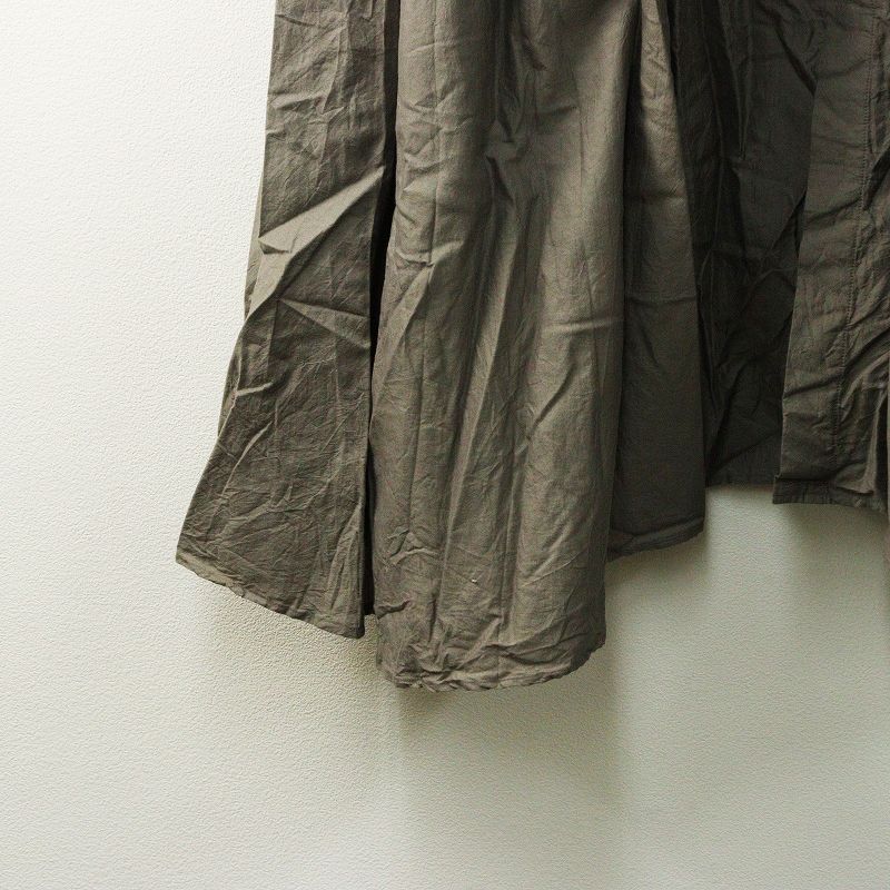 トゥジュー TOUJOURS コットン シルク バンドカラー シャツ ワンピース