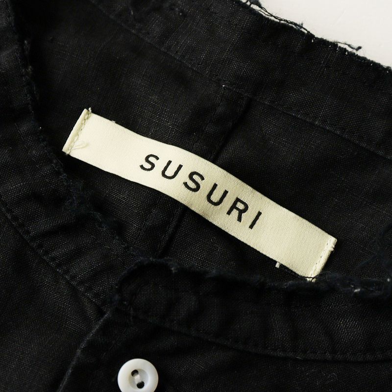 ススリ susuri マイマーロングシャツワンピース 4｜ブラック バンド  