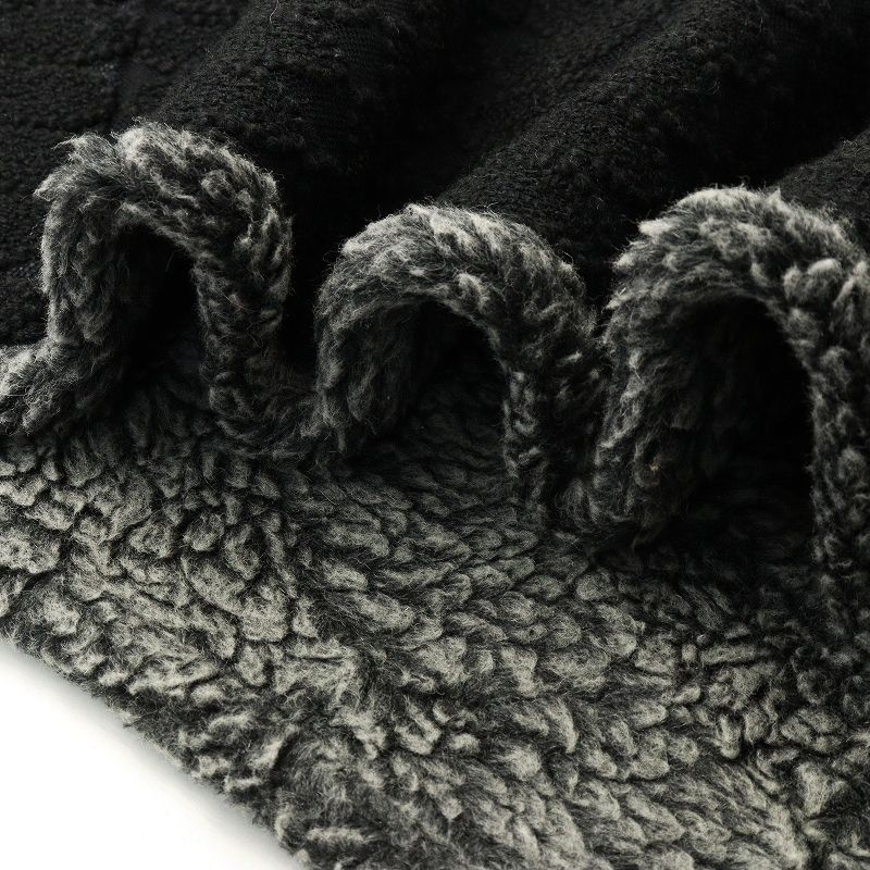 ミナペルホネン mina perhonen tarte ボアマフラー ｜ブラック グレー