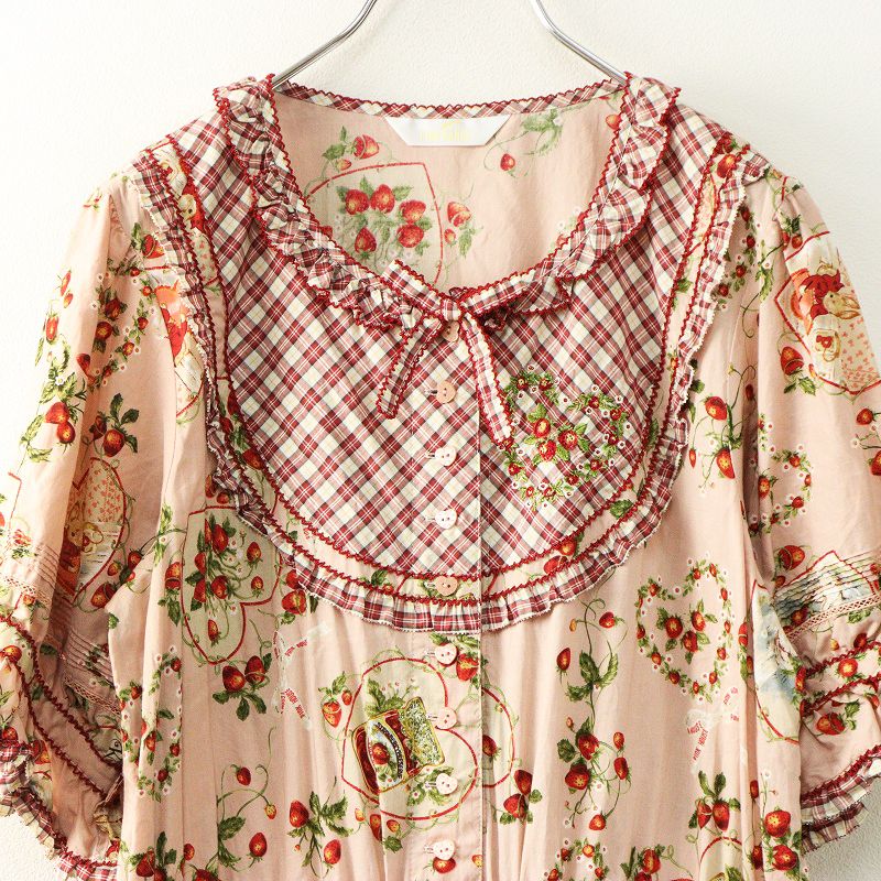 極美品 2023 ピンクハウス PINK HOUSE Rambling Heartsプリントパッチ