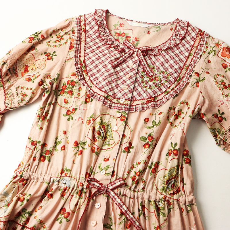 極美品 2023 ピンクハウス PINK HOUSE Rambling Heartsプリントパッチ