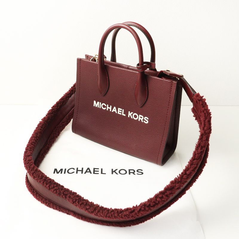 ♥ マイケルコース MICHAEL KORS MIRELLA スモールペブルドレザークロスボディバッグ ボルドー ショルダーバッグ