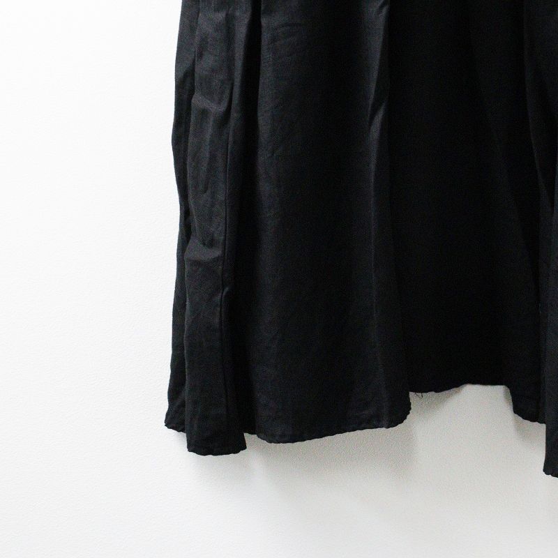  ガーゼ Gauze リネンドッキングVネックワンピース F ブラック ドレス タック フ ロング その他 その他