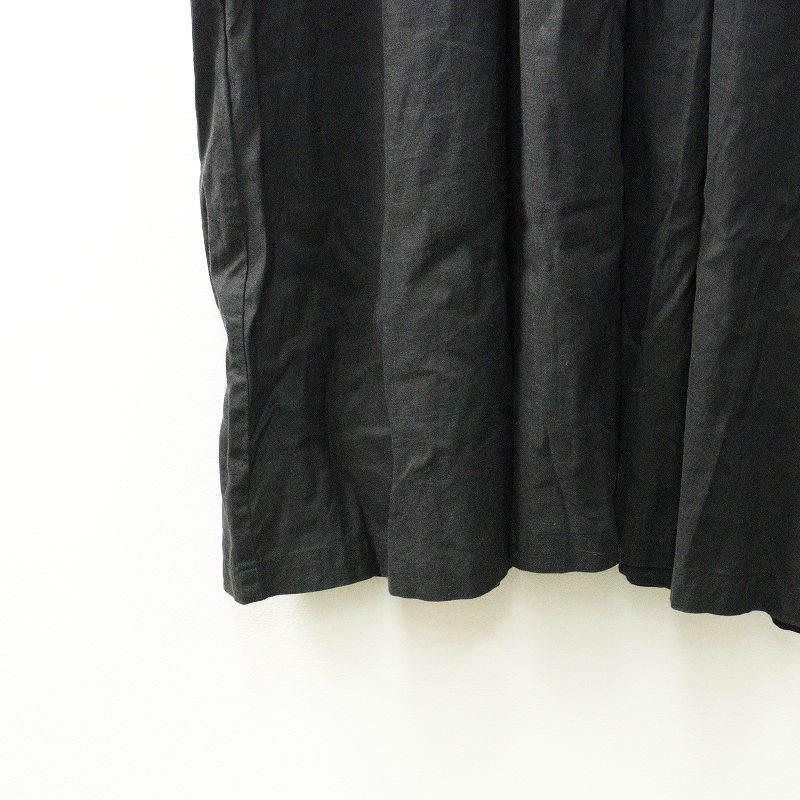  定価3 7万 2025 AW ネストローブ nest Robe UpcycleLino 切替えスリーブワンピース インクブラック┃コットンリネン その他 その他