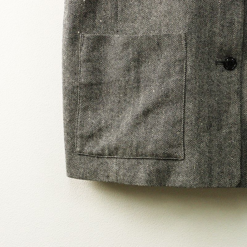 最終値下げ。今季 ネストローブ リネンウールへリンボーンジャケット 45.jpg