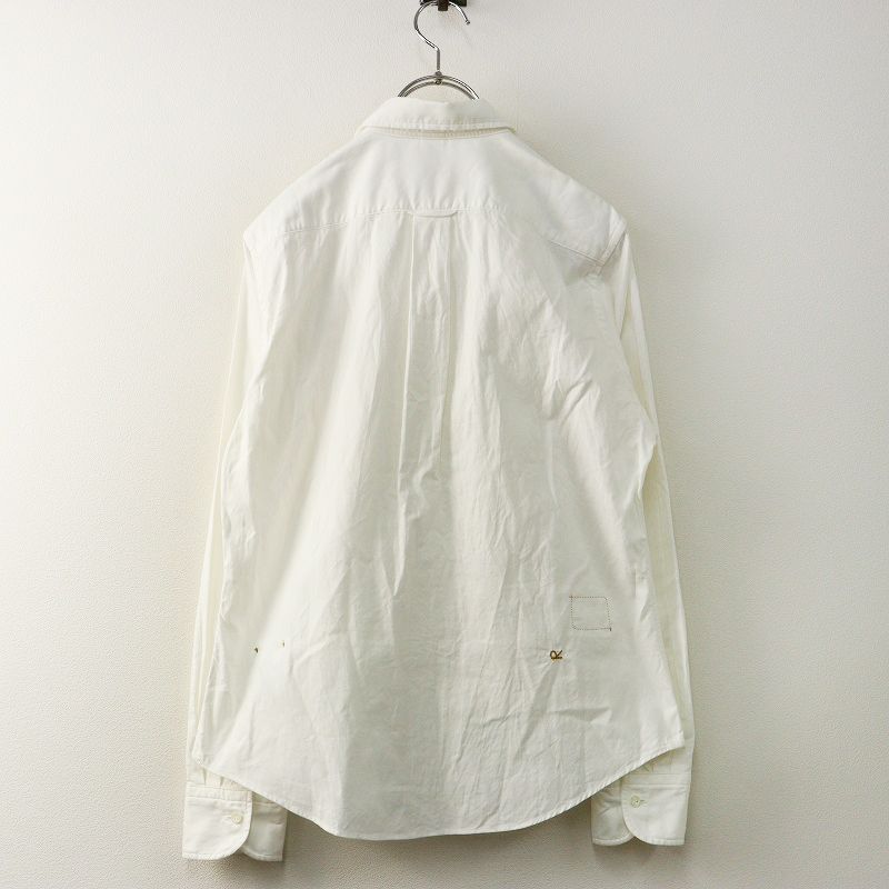 美品 45r フォーティーファイブアール 長袖シャツ 2 白 コットン 日本製 美品 45r フォーティーファイブアール 長袖シャツ 2 白 コットン 日本製