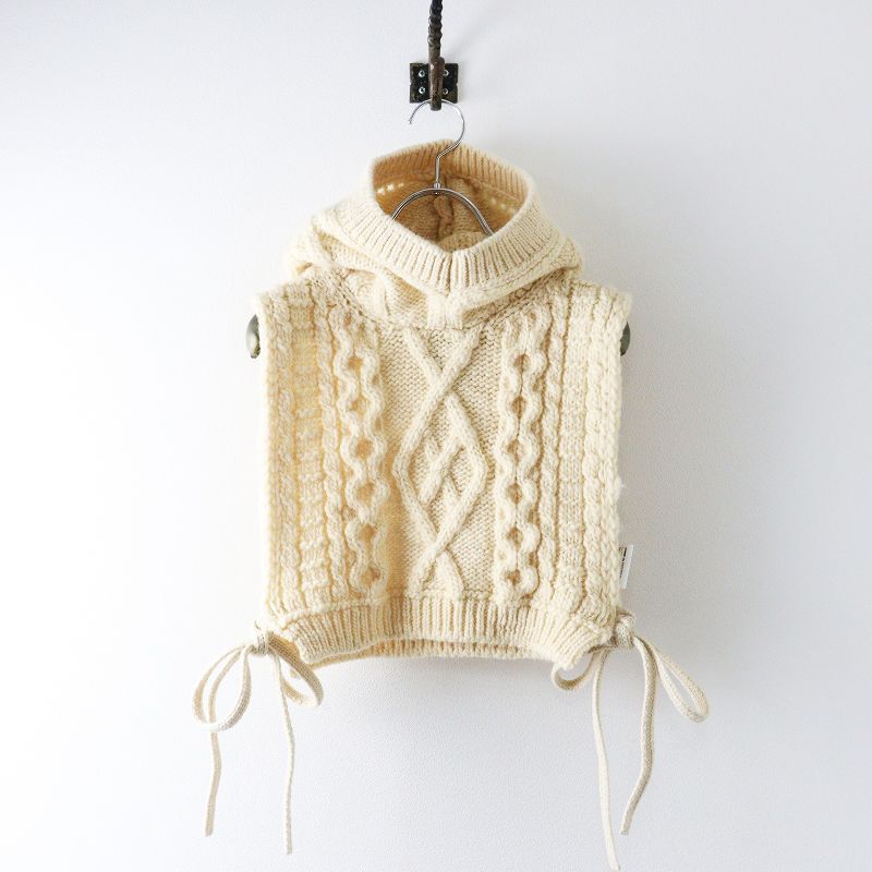 AD 2025 タオコムデギャルソン tao COMME des GARCONS x バトナー BATONER フードニットベスト S アイボリー