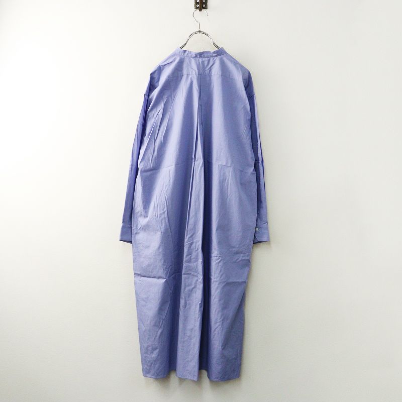 定価3 7万 2025 FW ブラームス blurhms Chambray Officer Dress シャンブレーオフィサードレス 0 ブルー┃ロング
