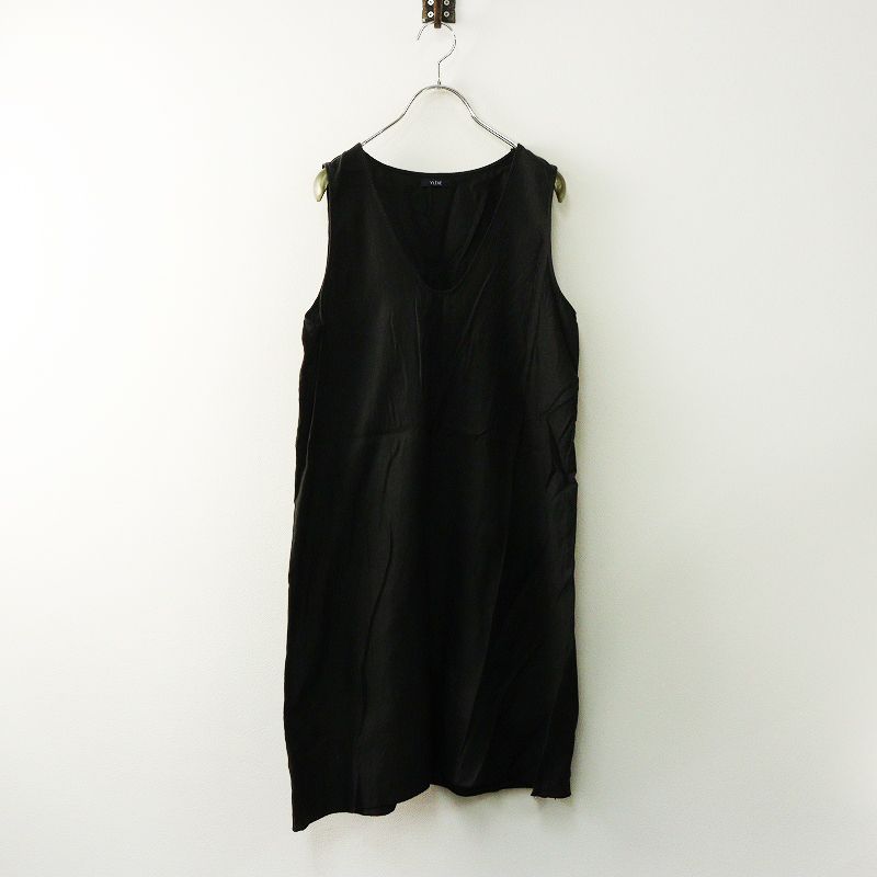  2025年 イレーヴ YLEVE LINEN COTTON MESH OP ノースリーブ リネンコットン メッシュワンピース 1 ブラック┃ その他 その他