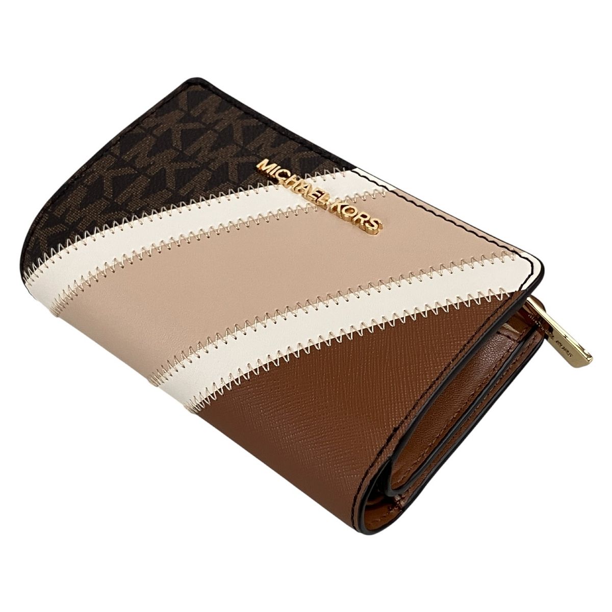 MICHAEL KORS JET SET TRAVEL WALLET ビルフォールド ジップウォレット 二つ折り財布 MKシグネチャー