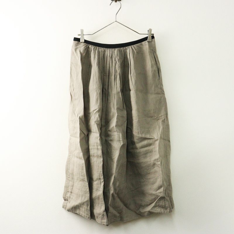 マーガレットハウエル MARGARET HOWELL リネンギャザーロングフレア