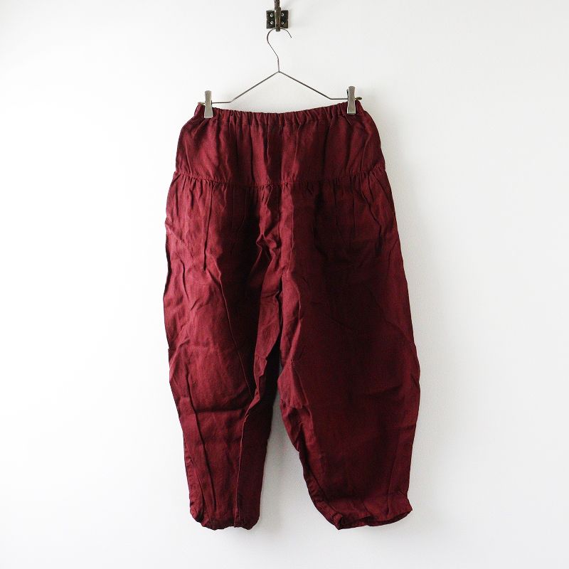 ♥ ガーゼ Gauze ＃クリムトパンツ F バーガンディ レッド系 ボトムス テーパード ワイド