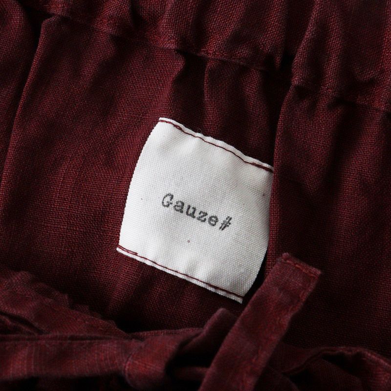  ♥ ガーゼ Gauze ＃クリムトパンツ F バーガンディ レッド系 ボトムス テーパード ワイド その他 パンツ