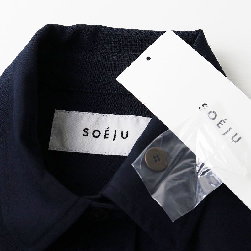 2025SS ソージュ SOEJU ソフトオックスシャツワンピース M｜ネイビー