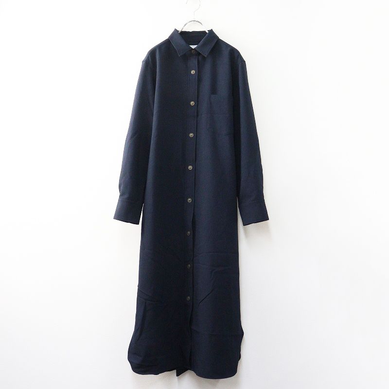 未使用級美品✨SOEJU ソフトオックスシャツワンピース　ネイビー　M SOEJU ソフトオックスシャツワンピース ネイビー