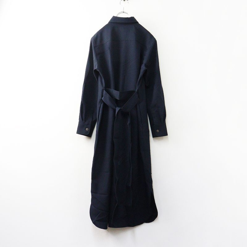 2025SS ソージュ SOEJU ソフトオックスシャツワンピース M｜ネイビー