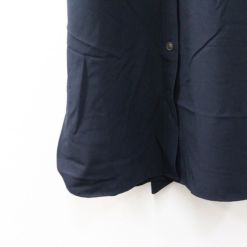  2025 SS ソージュ SOEJU ソフトオックスシャツワンピース M ネイビー ドレス 前開き 長袖 その他 その他