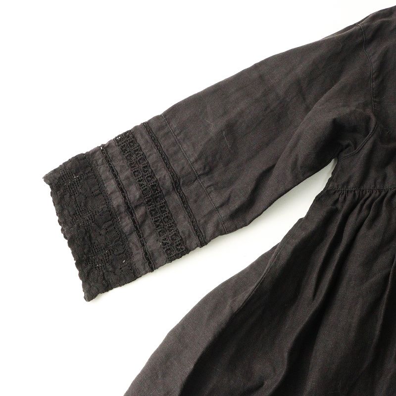 定価2.9万 2024AW ネストローブ nest Robe リネンレースサイドギャザー