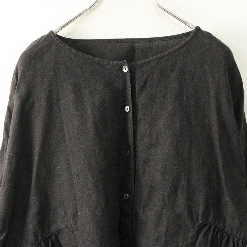 定価2.9万 2024AW ネストローブ nest Robe リネンレースサイドギャザー