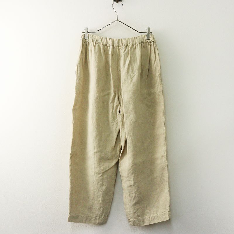 定価19800円 2025 SS ネストローブ nest Robe 01241 1479 ブラックリネンイージーパンツ F サンドベージュ ┃