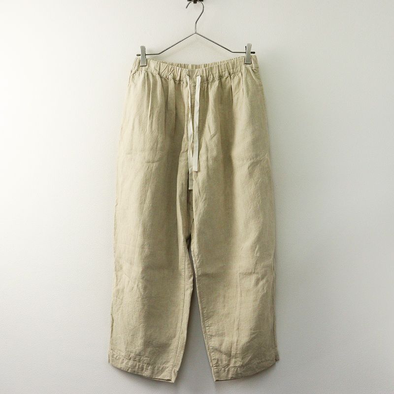 定価19800円 2025 SS ネストローブ nest Robe 01241 1479 ブラックリネンイージーパンツ F サンドベージュ ┃