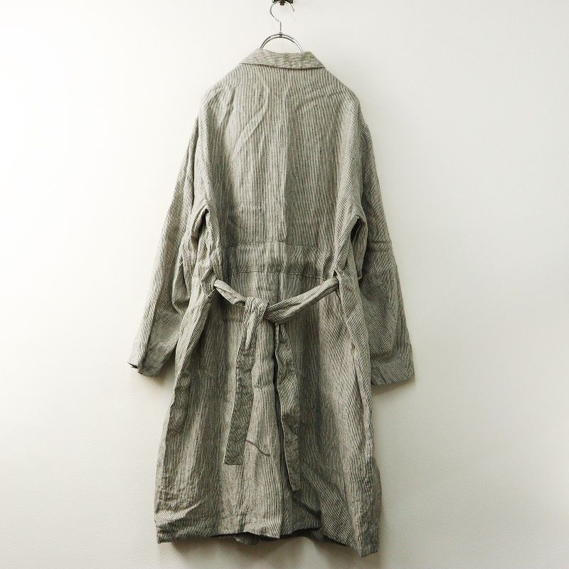 オールドマンズテーラー R&D.M.Co- リネンストライプロンベルテッド