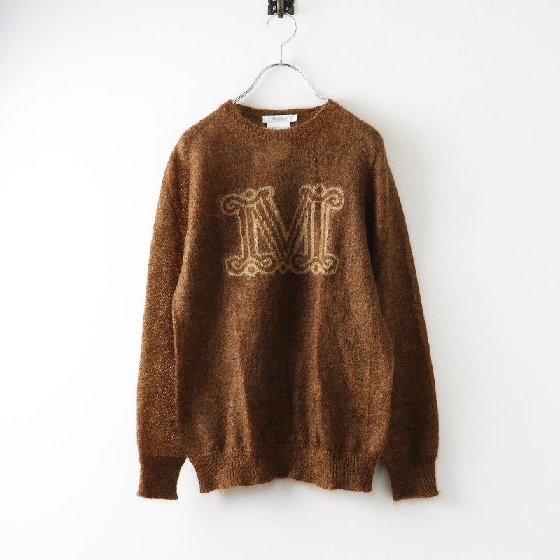 美品 白タグ マックスマーラ Max Mara OCRA フロントロゴ モヘヤ