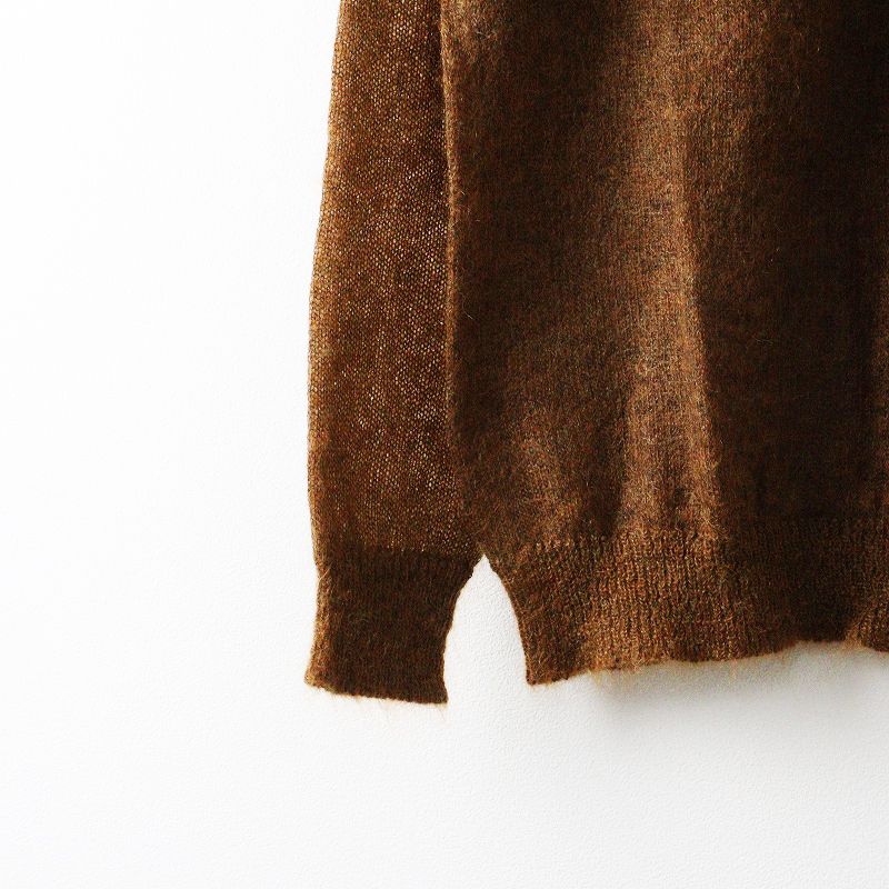 極美品✨ Max Mara 白タグ Mロゴ モヘアウールニット キャメルブラウン 美品 白タグ マックスマーラ Max Mara OCRA フロントロゴ モヘヤ