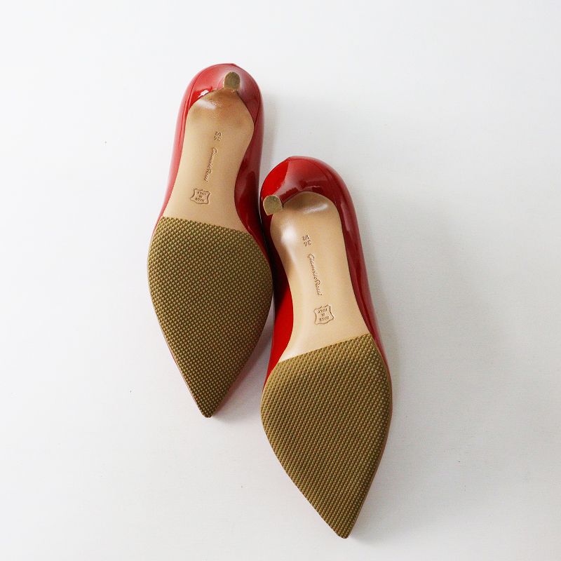 【中古】ジャンヴィトロッシ Gianvito Rossi パンプス スエード ポインテッドトゥ ピンヒール 36 23cm 赤 レッド ジャンヴィトロッシ Gianvito Rossi パテントレザー ポインテッドトゥ