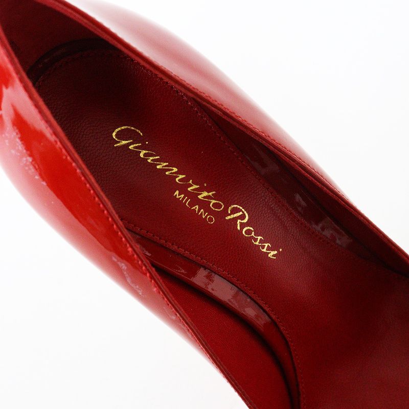 ジャンヴィトロッシ Gianvito Rossi パテントレザー ポインテッドトゥ