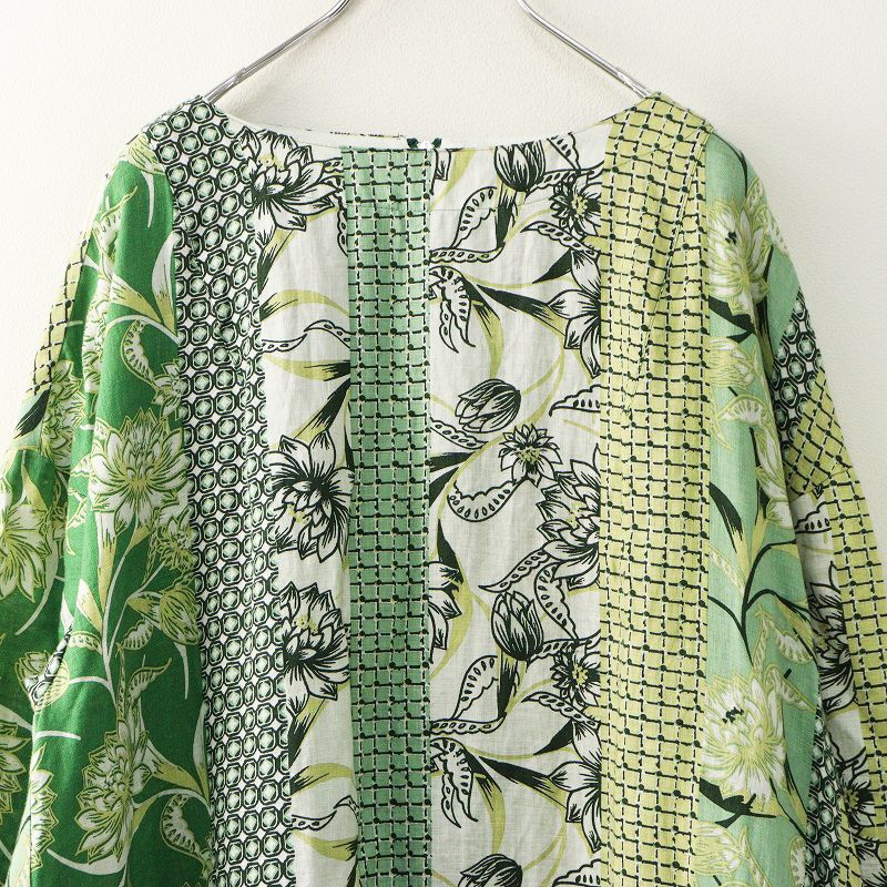 ケイハヤマプリュス KEI Hayama PLUS ストライプフラワープリント