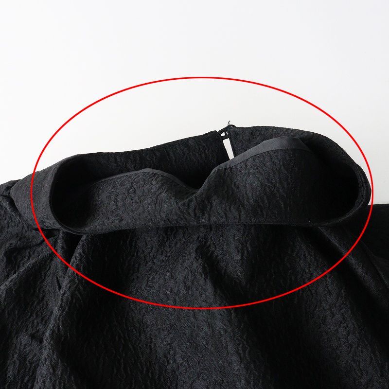  2025 AW ソーノ sono クリスタルジャガードキリカエワンピース 1 ブラック ドレス ギャザー フ ロング その他 その他