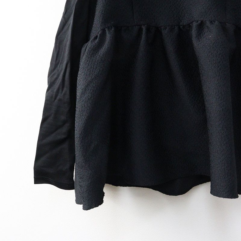 2025AW ソーノ sono ビスチェライクロングTEE F＼ブラック 切替 Tシャツ プルオーバー ブラウス ペプラム フレア【2400014737998】 2025AW ソーノ sono ビスチェライクロングTEE F＼ブラック 切替 T