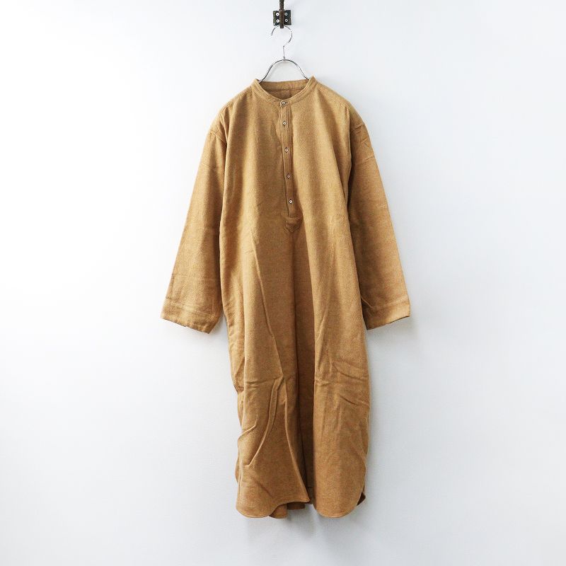 2025 AW アーツアンドサイエンス ARTS SCIENCE Lonｇ Night shirt コットンフランネル ロングナイトシャツ 1 茶系┃