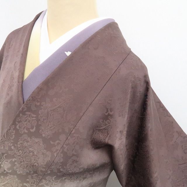 ❁tomihisa❁ 金彩友禅 和田光正 落款 着物 正絹 ロング丈 仕付け糸付”後ろ姿でお洒落心を語る”道中着 7509