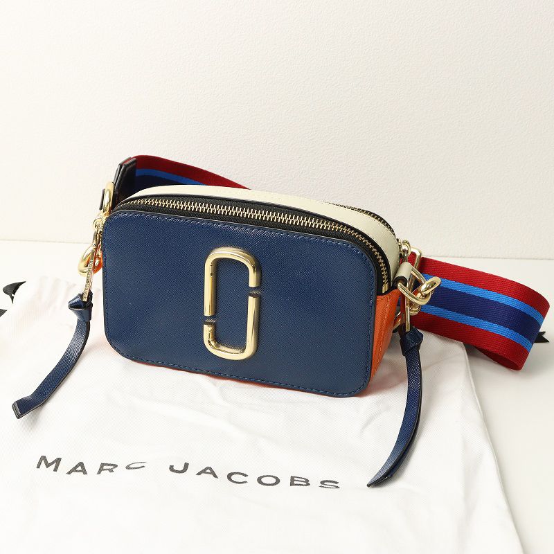 マークジェイコブス MARC JACOBS スナップショット ショルダーバッグ ネイビー系 配色 クロスボディ ポシェット