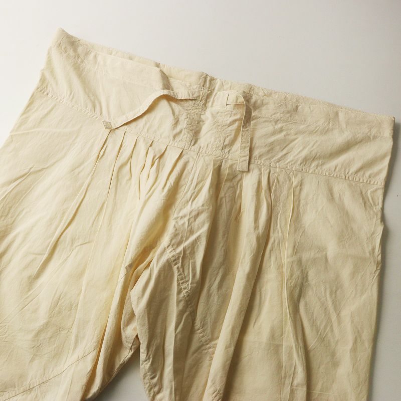 美品 えみおわす emiowasu チュリダー パンツ 生成り キナリ┃スリム