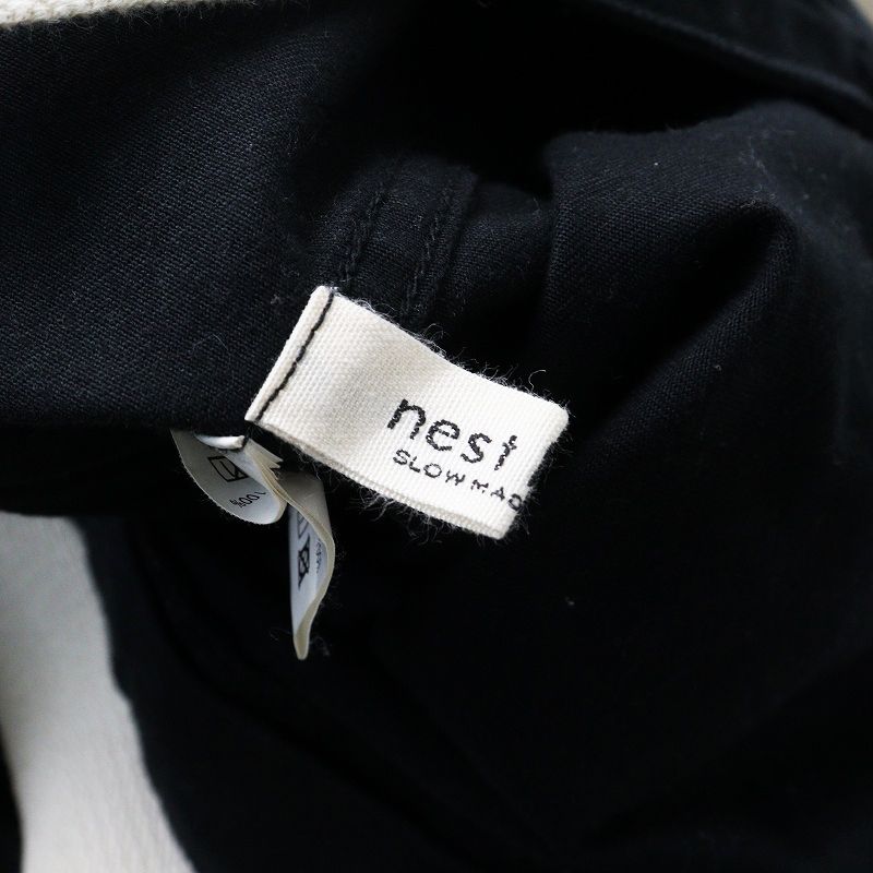 ふくすきnest Robeコットンツイル デッキサロペット ブラック HAYASHI @asami__hayashi SHIBUYA STORE 162cm over-all #nestrobe