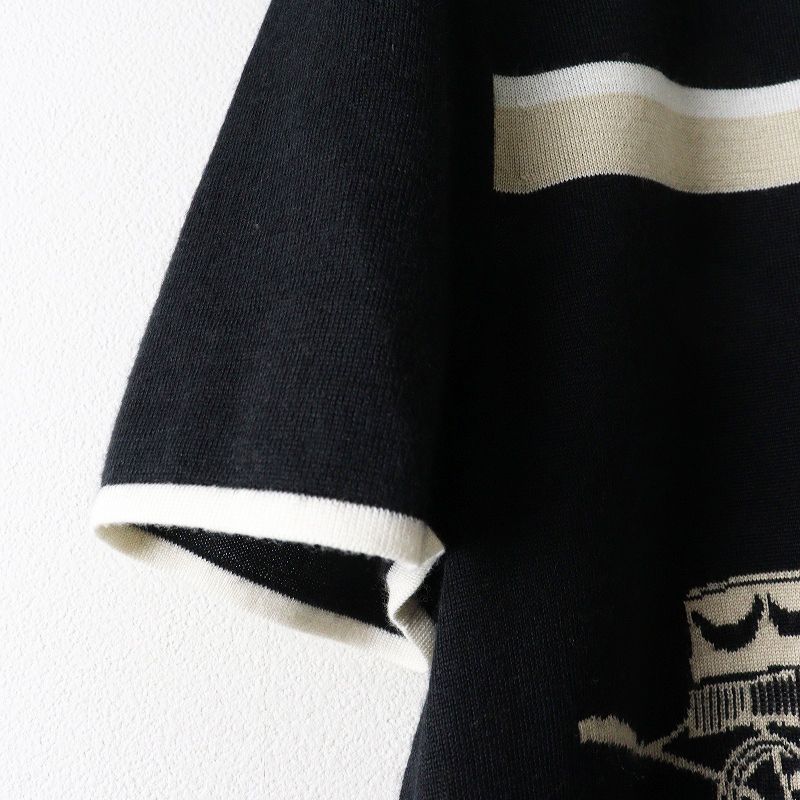 23SS エルメス HERMES Kurzarmeliger Twillaine-Pullover mit Ex