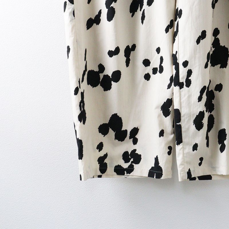  定価2 3万 ミズイロインド mizuiro ind コットン ダルメシアン柄プリントパンツ アニマルベージュ┃ボトムス その他 パンツ