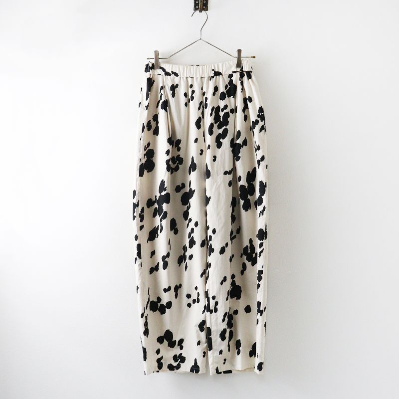 定価2 3万 ミズイロインド mizuiro ind コットン ダルメシアン柄プリントパンツ アニマルベージュ┃ボトムス