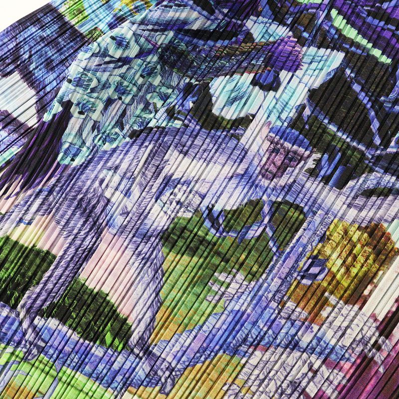  プリーツプリーズ イッセイミヤケ PLEATS PLEASE AURORA JUNGLE オーロラジャングル ワンピース 3┃ ネイビー その他 その他