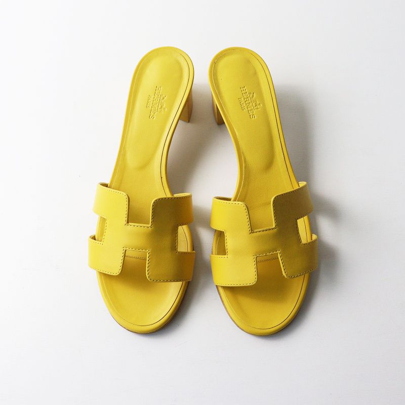 HERMES オアジス　イエロー 美品 定番人気アイテム レディース エルメス HERMES オアジス H