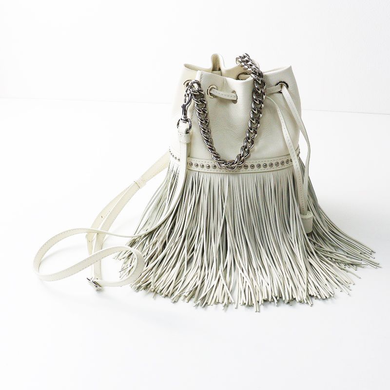 極美品 J&Mデヴィッドソン J&M DAVIDSON FRINGE CARNIVAL MINI CREAM 