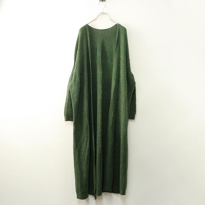 タマキニイメtamaki niimeグリーン パターン編み 長袖ニット1点モノ タマキニイメtamaki niimeグリーン パターン編み 長袖ニット1点モノ