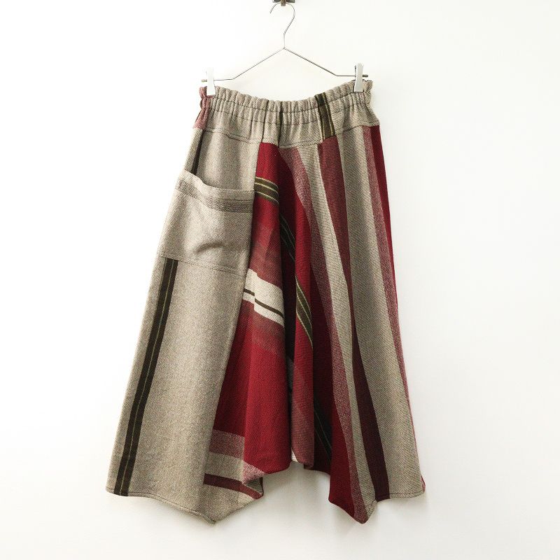 メリー　タマキニイメ　ウールコットンタルンパンツ2点 tamaki niime (タマキ ニイメ) tarun pants(タルンパンツ) long ワイン