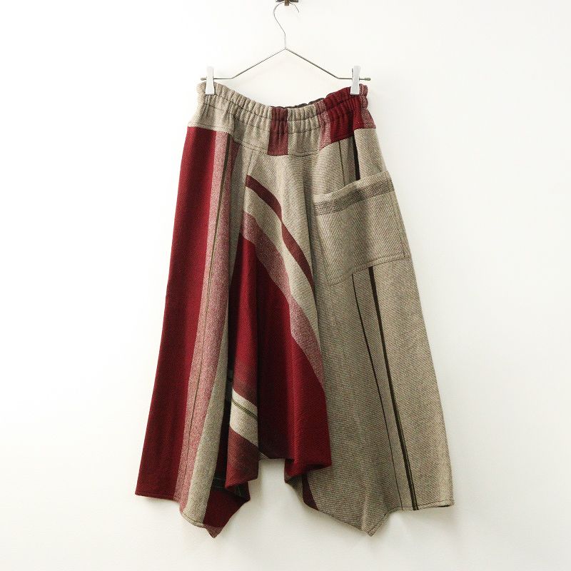 玉木新雌 タマキニイメ tamaki niime tarun pants long タルンパンツ ロング ベージュ レッド┃コットンウール