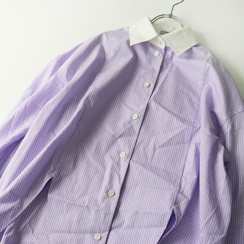 2023SS MADE IN ITALY ロエベ LOEWE ショートストライプシャツ 32